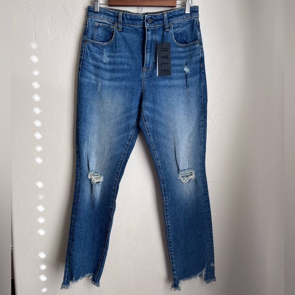 Blue Straight Leg Jeans